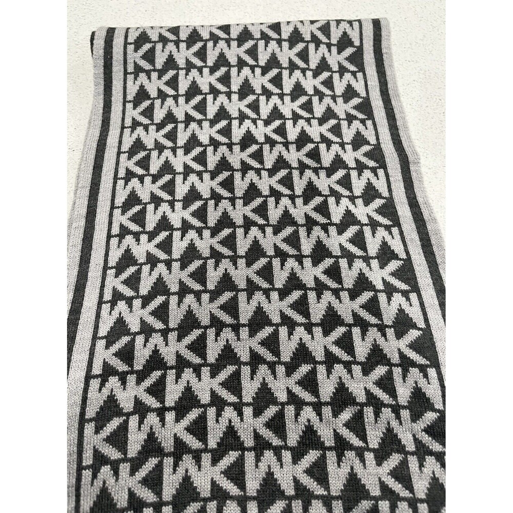 Michael Kors scarf Unisex , black and gray MK pattern